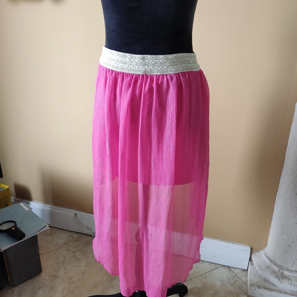 Pinky Pink High-Low Skirt Size Junior 12 - Picture 6 of 11